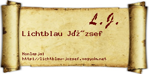 Lichtblau József névjegykártya